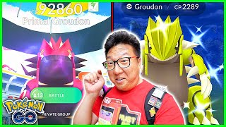 12 Primal Groudon Raids During Raid Hour in Pokemon GO [upl. by Niddala71]