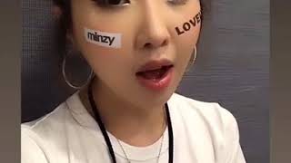 Minzy sings LovelySuperwoman Beautiful Lie and 2ne1 songs on IG Stories [upl. by Chevy]