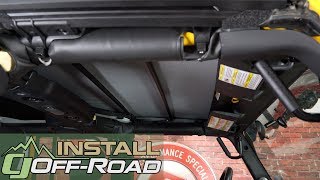 Giving the Jeep Wrangler JK Hard Top that open air feeling Bestop Diamond Sunrider Install 072018 [upl. by Goldin]