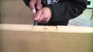 Using a chisel for cutting door hinge slots [upl. by Sletten]