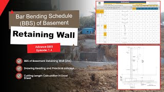 Easy and Simple Way to Prepare BBS of RCC Retaining Wall l Bar Bending Schedule in Excel [upl. by Mohn]