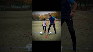 Dad vs son dribbling skill trending football messi ronaldo viral shorts [upl. by Ahsuatan]