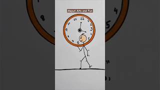 Clock Men🕕👬shorts youtubeshorts drawing clock lineart shortvideo trending viral [upl. by Flodnar]