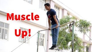 How to Muscle up Muscle up Tutorial in Hindi  Vikas Choudhary [upl. by Katharyn610]