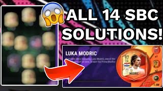 ALL 14 LUKA MODRIC SBC SOLUTIONS  MadFut 22  Easiest Way Possible [upl. by Kwabena]