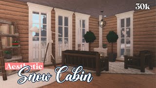 Roblox  Bloxburg 30k Aesthetic Cozy Hillside Christmas Cabin Inetrior  Bloxmas Day 4 [upl. by Viola574]