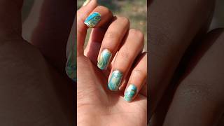 Water marble nail art at home 🏠💅shorts sparklingnails770 nailart viralshorts [upl. by Olihs]