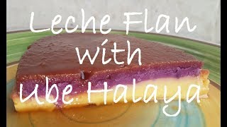 Leche Flan with Ube Halaya  How to cook Leche Flan with Ube Halaya  Dessert Recipe [upl. by Devi525]