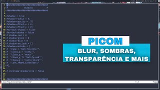 PICOM  Adicionando transparência blur sombras e fading ao seu sistema [upl. by Ferino]