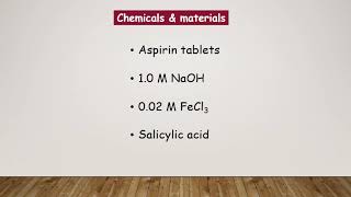 Tutorial 2  Aspirin  Advanced pharmaceutical analysis  5th level [upl. by Samid904]