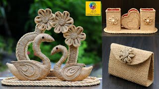 LockDown Special Jute handmade Craft Ideas  Showpiece Making with jute Rope  DIY Home Decoration [upl. by Yecniuq]