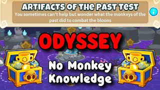 BTD6 Odyssey Hard Mode Tutorial  No Monkey Knowledge Guide  Artifacts Of The Past Test [upl. by Elletsyrc]