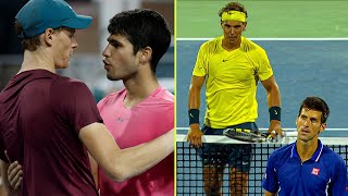 Alcaraz vs Sinner amp Nadal vs Djokovic  Most BRUTAL Rivalry ANIMALISTIC RALLIES [upl. by Kabob]