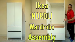 IKEA Wardrobe NORDLI White assembly [upl. by Demetris]