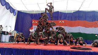 independenc day indian army dance by ABCD group 1 prize [upl. by Sopher]