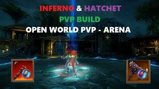 INFERNO amp HATCHET｜PVP BUILD ｜OPEN WORLD PVP amp 3V3 ARENA ｜ NEW WORLD  AETHERNUM [upl. by Mungam440]