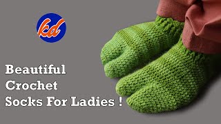 Crochet Toe Socks For Ladies  Crochet Thumb Socks [upl. by Seltzer886]