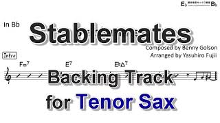 Stablemates  Backing Track with Sheet Music for Tenor Sax [upl. by Wong]