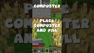 How to Make a Minecraft Composter to get Bone Meal 😎😎 shorts [upl. by Zedecrem]