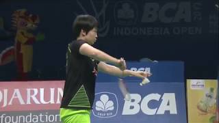 BCA Indonesia Open 2017  Badminton F M5XD  ZhengChen vs AhmNat [upl. by Annayak]