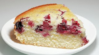 Very tasty aromatic tender pie with cherries on kefir It’s quick and easy to prepare [upl. by Aerdnat549]