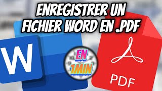 Comment enregistrer un fichier word en pdf en moins dune minute [upl. by Nylekcaj]