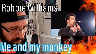 METALHEAD REACTS Robbie Williams  Me and my monkey  live HD [upl. by Uaeb464]