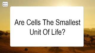 Are Cells The Smallest Unit Of Life [upl. by Nuli]