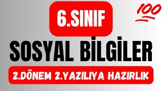 6Sınıf Sosyal Bilgiler 2Dönem 2Yazılı meb sosyalbilgiler yazılıyahazırlık [upl. by Annayr]