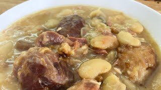 OLD SCHOOL BUTTER BEANS AND HAM HOCKSSUNDAY DINNER RECIPE IDEAS SEGMENT [upl. by Retlaw465]