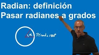 Radian definición y cambios de unidades [upl. by Orsola119]