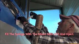 MAX GPE RV Panel Delamination Repair Injectable Epoxy Resin To Glue RV Panel amp Harden Soggy Floors [upl. by Acinot]