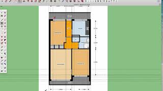 SKETCHUP plattegrond overtrekken [upl. by Nnaoj165]