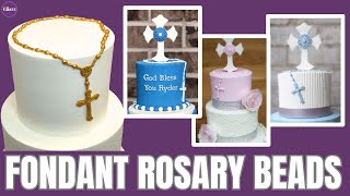 Make These Gorgeous Realistic FONDANT ROSARY BEADS [upl. by Alilak]