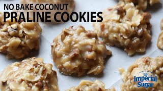 How to Make No Bake Coconut Praline Cookies [upl. by Gnauq]