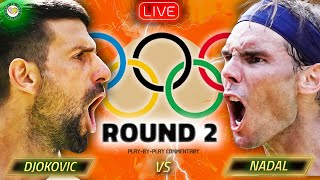 NADAL vs DJOKOVIC  Paris Olympics 2024 R2  LIVE Tennis Watchalong Stream [upl. by Yelekreb]