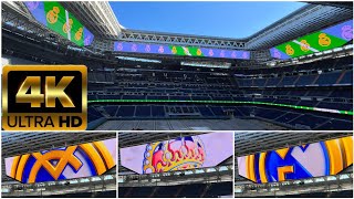 LOS NUEVOS GRAFISMOS del VIDEOMARCADOR 360 en 4K 🤤 Obras Santiago Bernabéu 🚧 [upl. by Enelak]