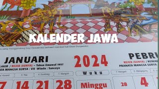 KALENDER quot JAWA quot TAHUN 2024 Lengkap Hari Baik dan Hari Tidak Baik [upl. by Atinniuq]