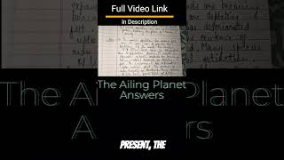 The Ailing Planet Class 11 Questions and Answers  Hornbill Answers cbse shorts cbse11th answers [upl. by Olifoet794]