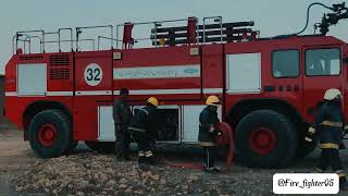 Aircraft fire fighting drill at Hydrabad airport CATI ✈️ [upl. by Werd]