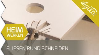 Fliesen schneiden  Der Ausschnitt am Fliesenrand [upl. by Akimet]