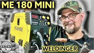 Saldatrice Weldinger ME 180 MINI 180 Ampere inverter Filo animato elettrodo MIG MAG Recensione [upl. by Lindgren]