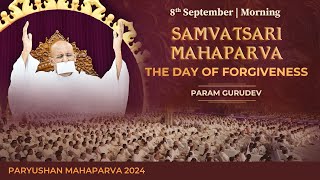 Paryushan 2024 LIVE Samvatsari Pravachan Day 8  Param Gurudev Shree Namramuni MS  8 Sep 24 [upl. by Mccutcheon690]