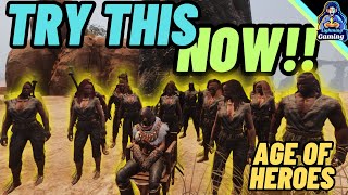 Conan exiles age of heroes FASTEST methods to level thralls [upl. by Pitt532]