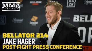 Bellator 214 Jake Hager PostFight Press Conference  MMA Fighting [upl. by Julis]