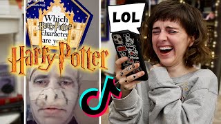 REACTING TO MY FAVORITE HARRY POTTER TIKTOKS [upl. by Nylirret]