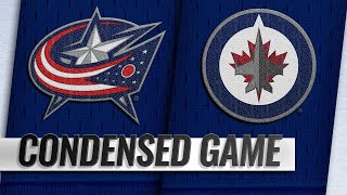 013119 Condensed Game Blue Jackets  Jets [upl. by Nilyaj]