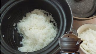 How to cook rice with Donabe 土鍋でご飯を炊く！ [upl. by Nerval]