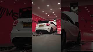 MERCEDES A45 STAGE 2 MAP AND DYNO WITH TCU MAP automobile mslperformance luxurycara45 mechanic [upl. by Nasho]