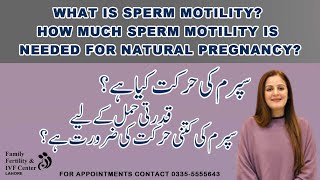 What is Sperm Motility How much sperm motility is needed for natural pregnancy UrduHindi [upl. by Yerok97]